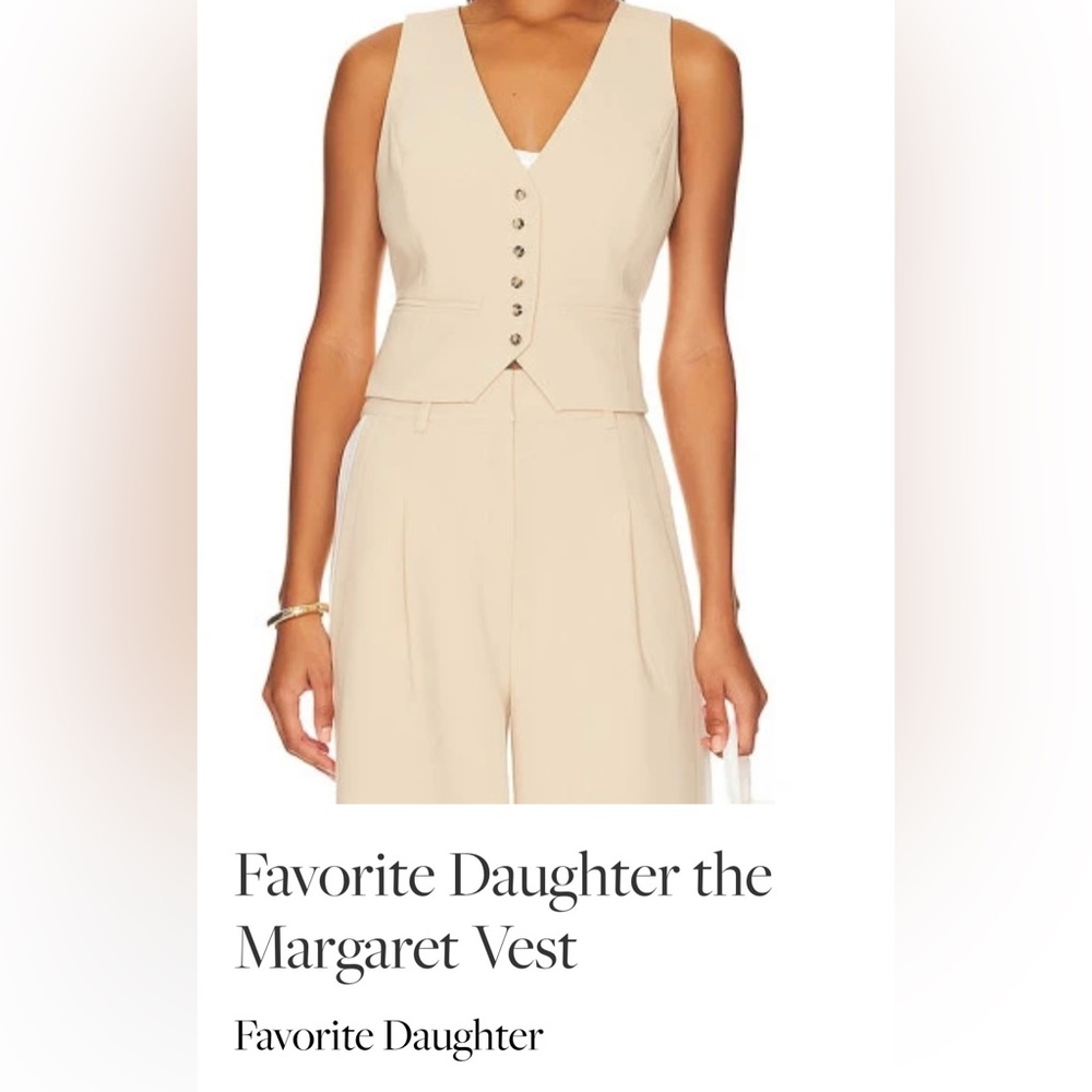 NWT Favorite Daughter Margaret Vest, sz L, color sand